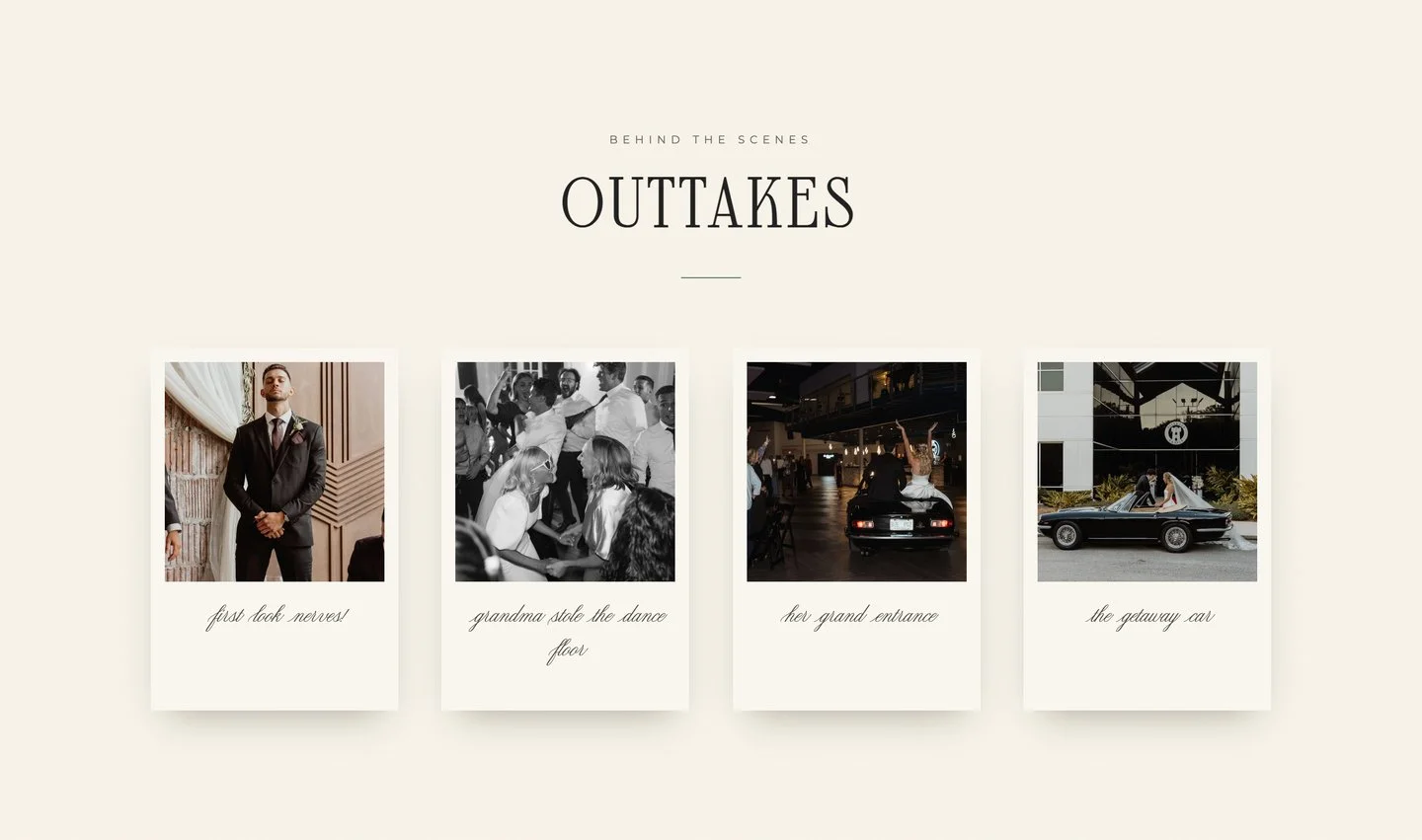 Polaroid outtakes — instant-film frames with handwritten notes close the photography editorial