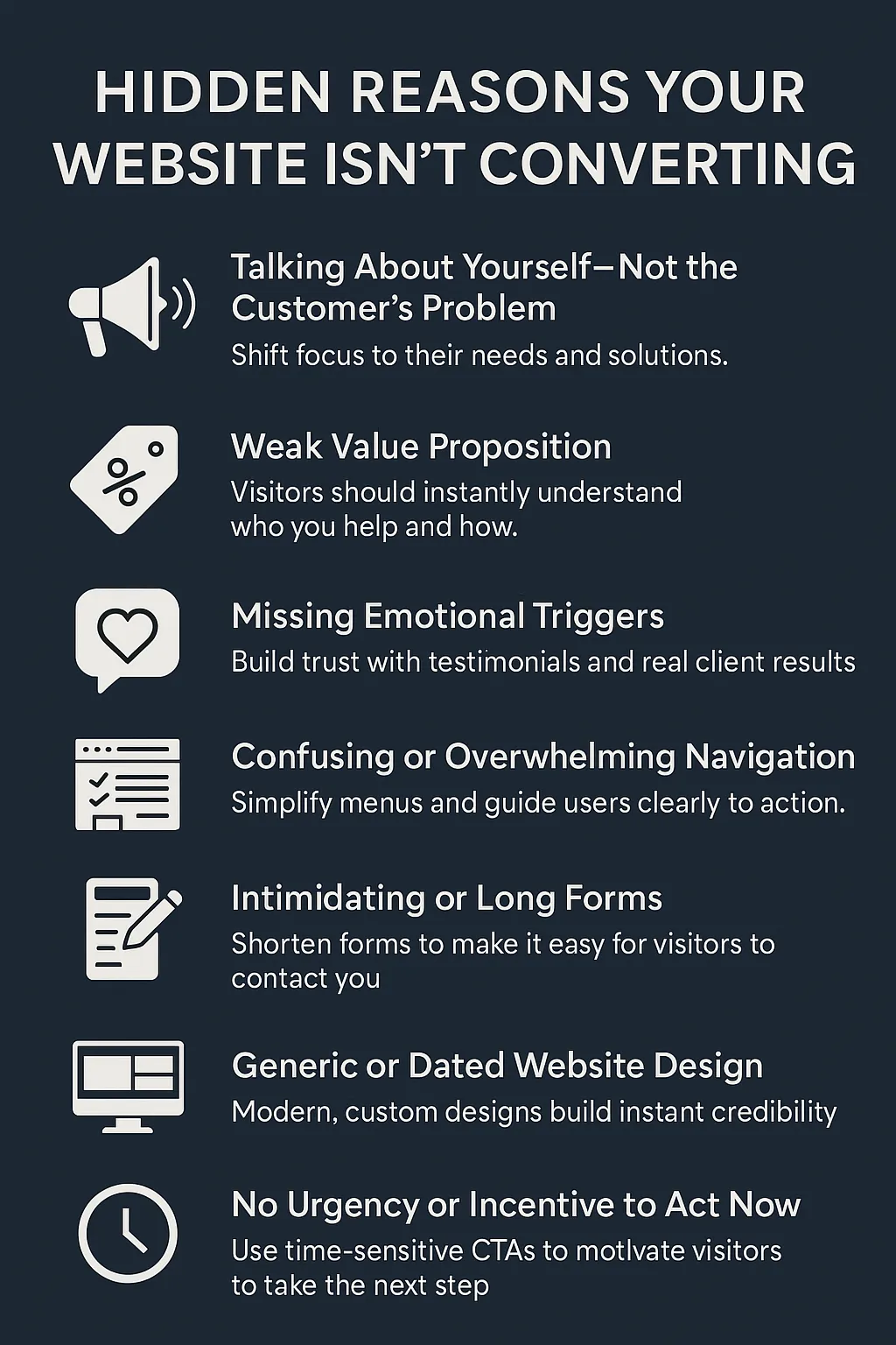 Seven hidden reasons why your website isn't converting